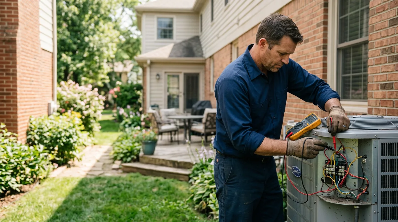 HVAC technician working near St Louis Park, MN